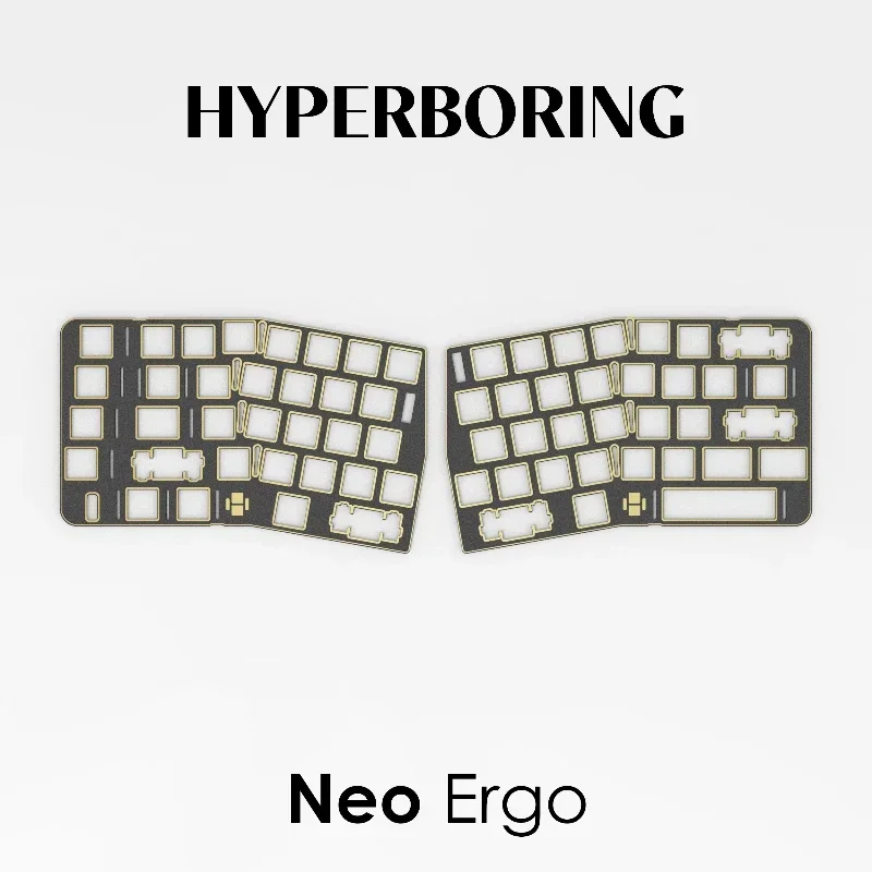 Neo Ergo Keyboard Positioning Board Customized Artisan Mechanical Keyboard PP PC POM FR4 Aluminum Red Copper for Gamers Design