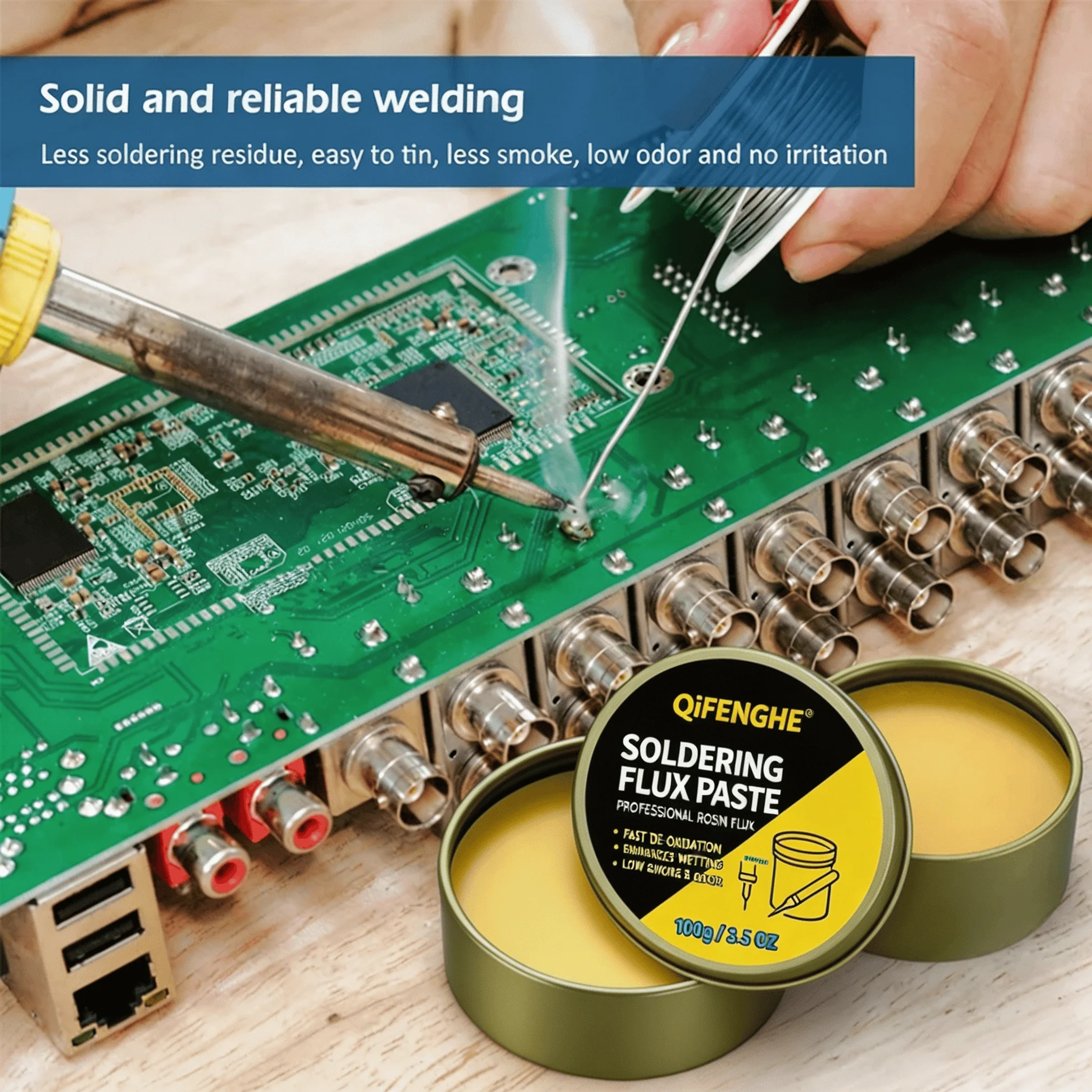 30g Rosin Soldering Flux Paste High Activity Low Odor Welding Flux for PCB BGA IC Motherboard 18650 Battery Electronics Repair