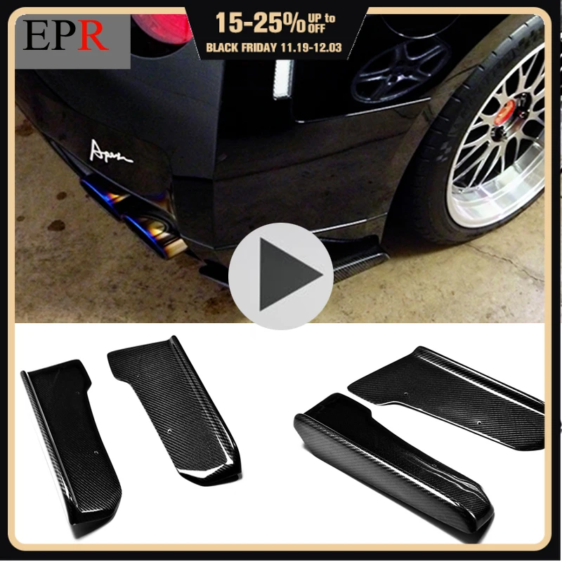 

Car-styling For Nissan 2009-2010 R35 GTR Carbon Fiber J-Style Rear Bumper Extension Glossy Fibre Auto Body Kit Racing Corner