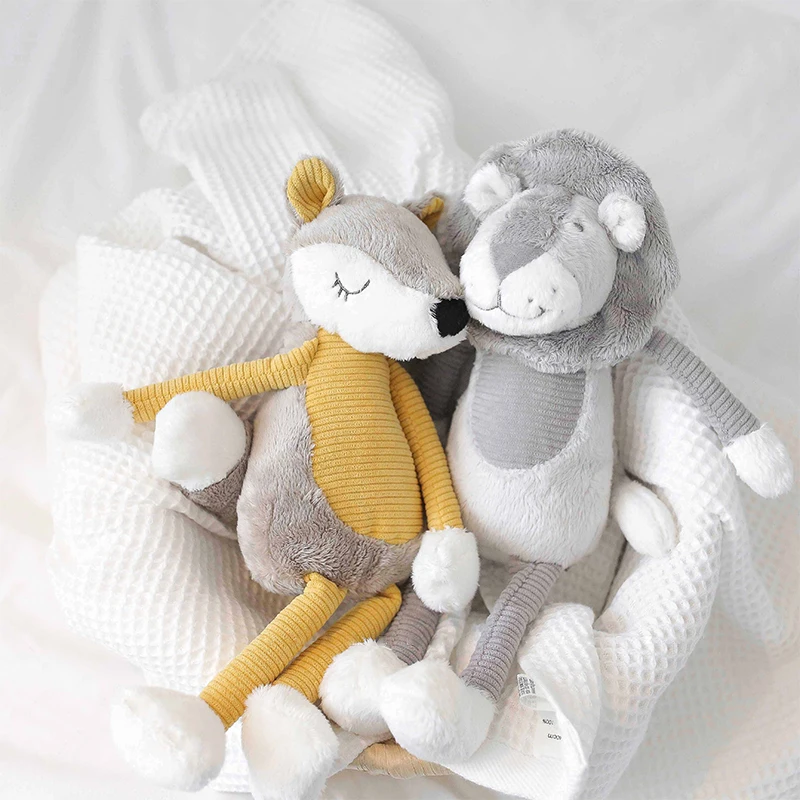 Long Leg Fox Lion Stuffed Plush Animals Toys Soft Dolls Children Gift Kawaii Baby Kids Birthday Gifts Toys