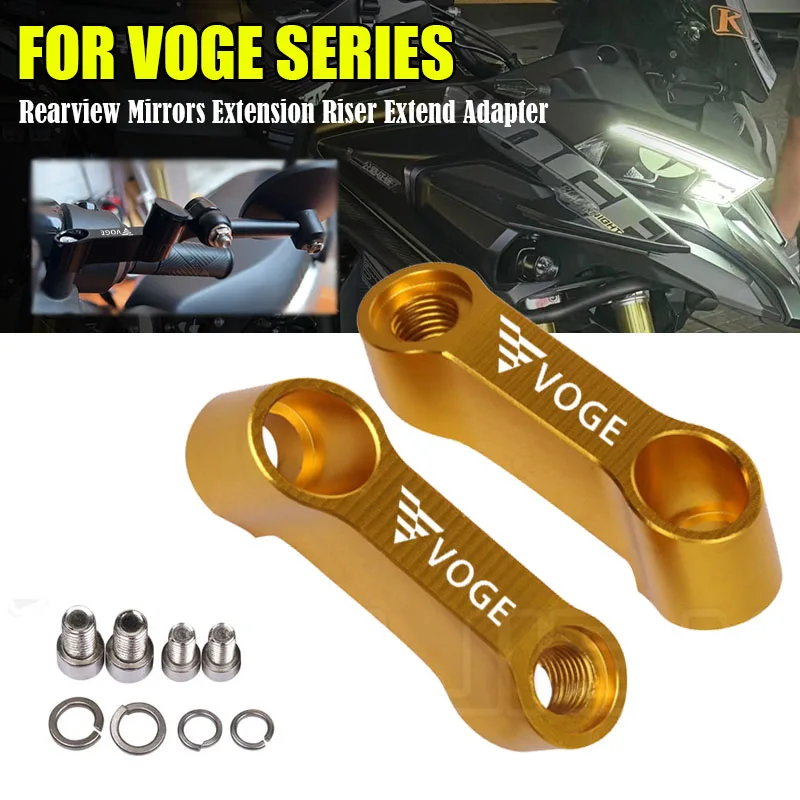 

For VOGE 300R 300AC 350AC 500R 500AC 500DS 650DS Motorcycle Rearview Mirrors Extension Riser DS525X DS625X Extend Adapter