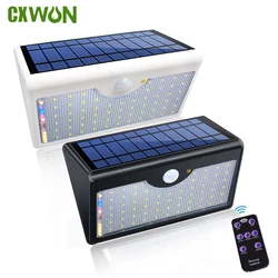 Applique Murale Solaire Super Brillante à 60 LED avec Détecteur de Mouvement, Luminaire d'Extérieur Étanche, Idéal pour un Jardin ou un Garage, 5 Modes d'Éclairage, 1300lm
