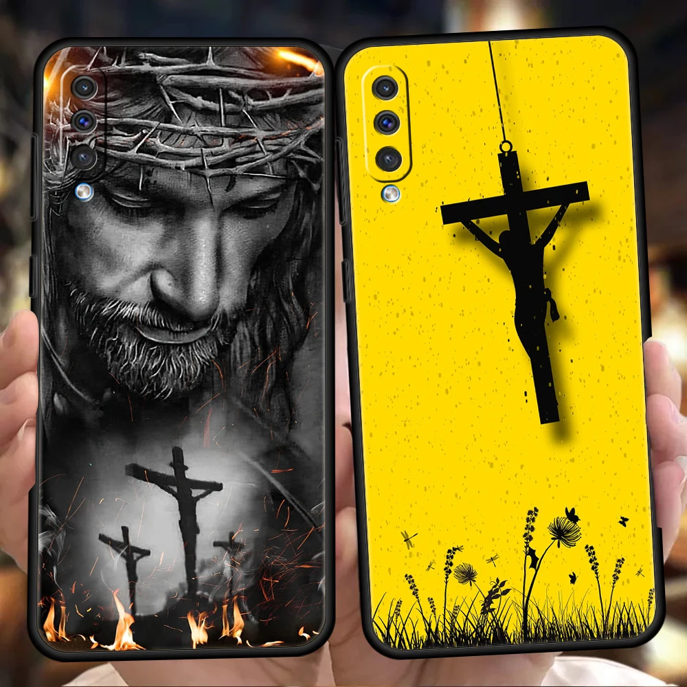 

Faith Christian Religious Jesus Clear Phone Case for Samsung Galaxy A24 A13 A53 A73 A33 A22 A12 A02 A03 A05 A70 A50 A10 A20 Bags