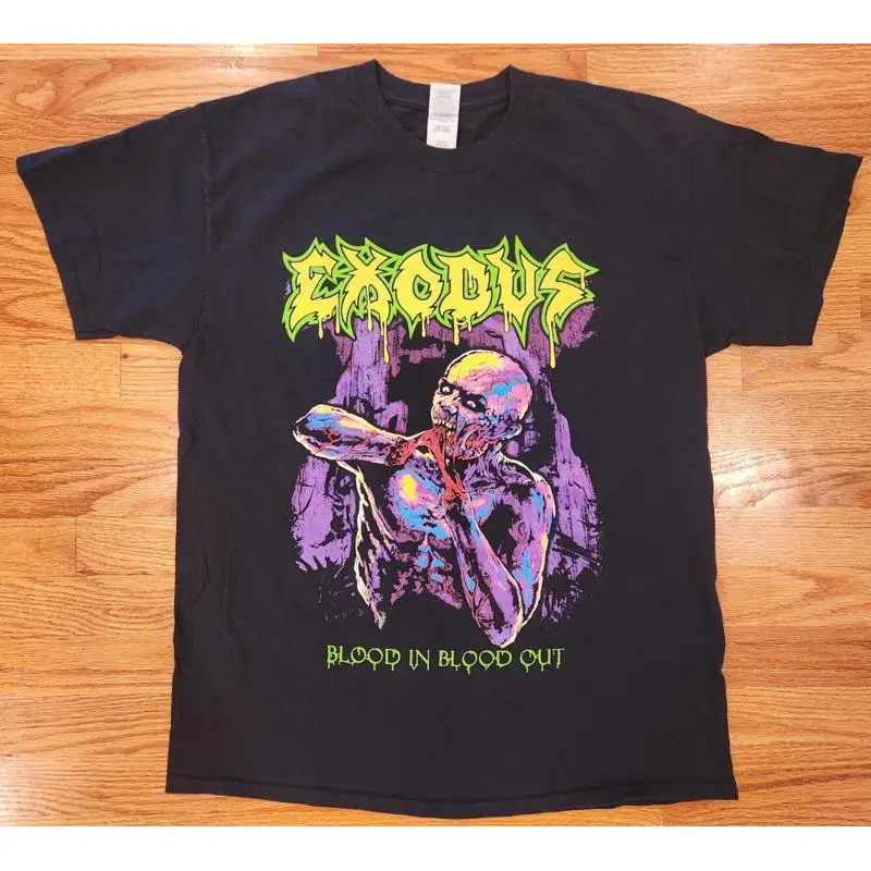 

Футболка Exodus Blood In OuT 2014, двусторонняя, готовая Panic State Records