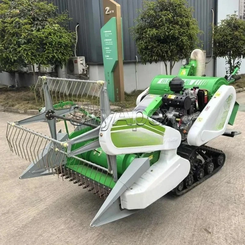 FOB Small Mini Combine Harvester Thresher for Rice Wheat Paddy and Cereal Optimized for Mountain Use for Olive Harvesting