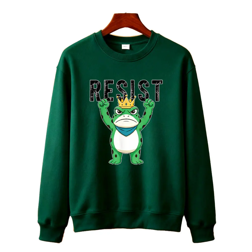 الضفادع ضد القميص لا ملوك في بورتلاند الضفدع الوعي السياسي مكافحة الجليد الخريف والشتاء ملابس رياضية طويلة الأكمام #4
