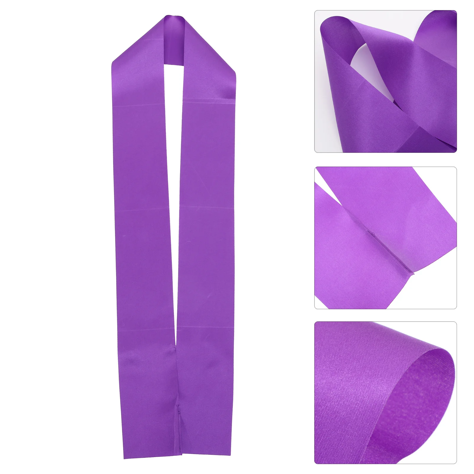 Purple Satin Plain DIY Sash Birthday Shower Hen Party Pageant Blank Ceremony Strip 79x95cm Customizable Decoration