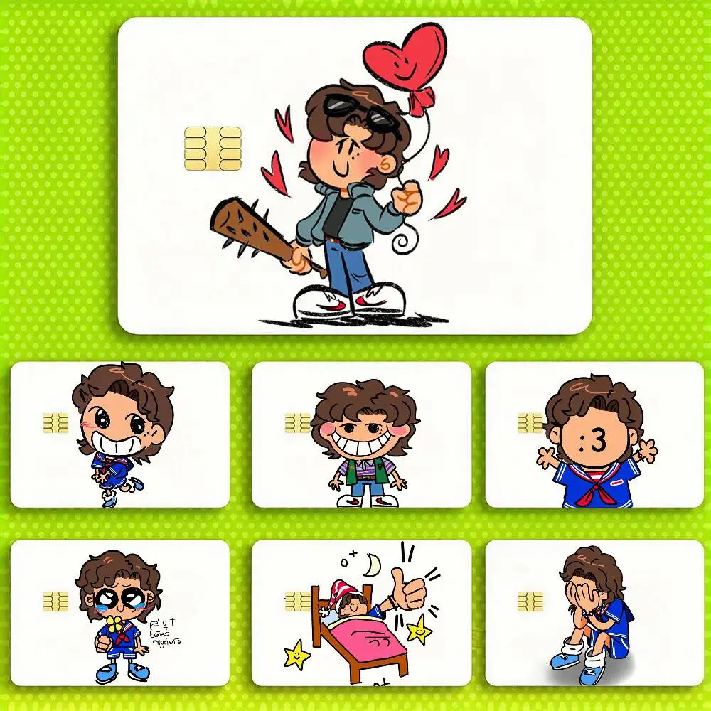 

cartoon expression Joe Keery Stranger HD Waterproof Card Skins Protective Stickers for Credit Bank Game Cards