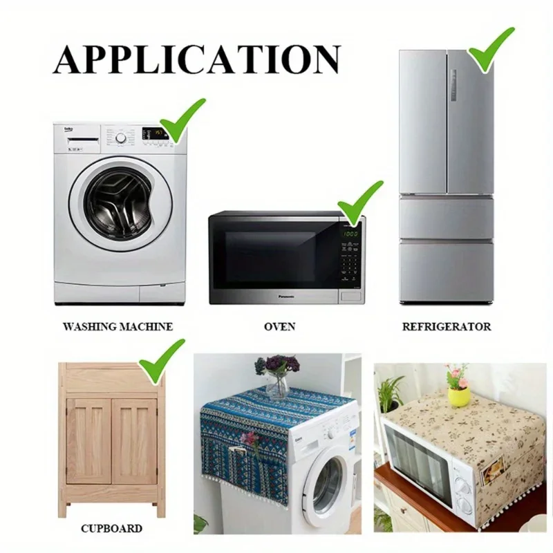 Multi-purpose Washing Machine Cover Cloth Single Door Refrigerator Dust Cover Refrigerator Cotton Linen Cover Towel Set Towel