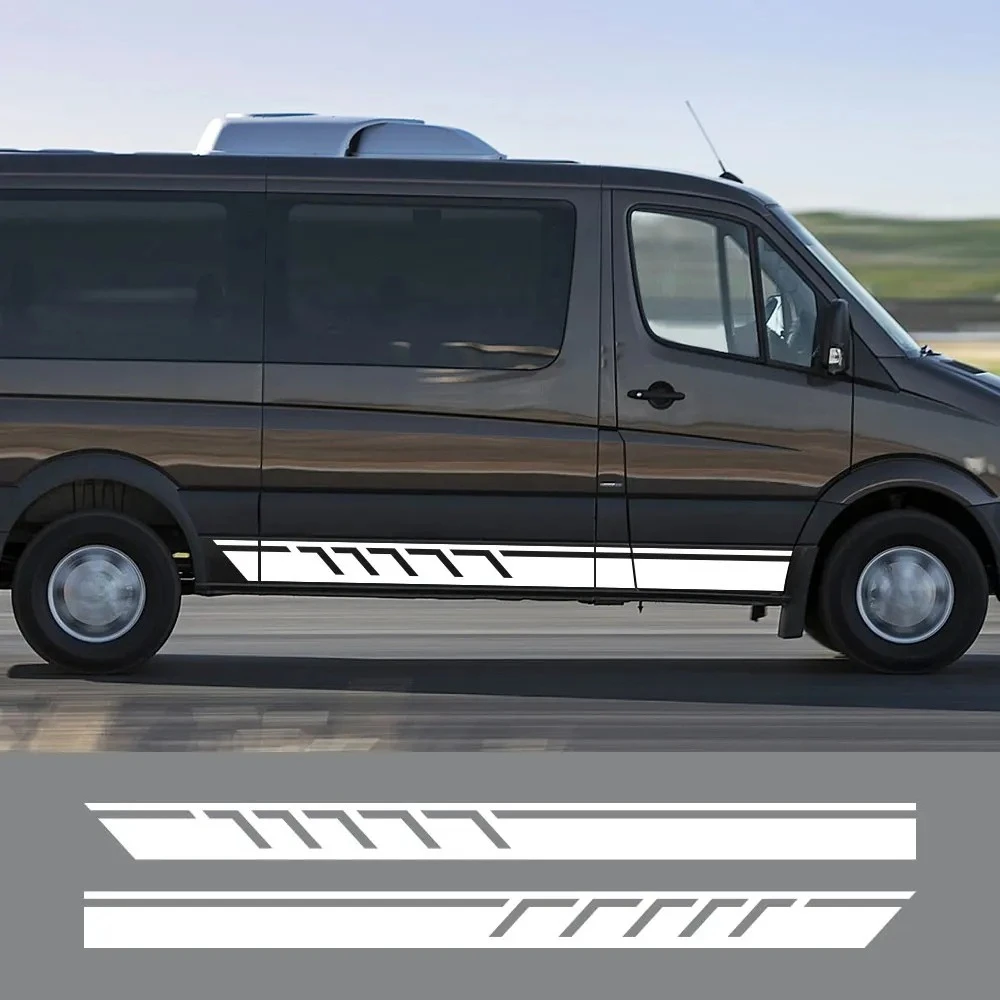 Car Door Side Stickers For Mercedes Benz Sprinter Motorhome Stripes Camper Van Graphics Decal Auto Tuning Decor Accessories