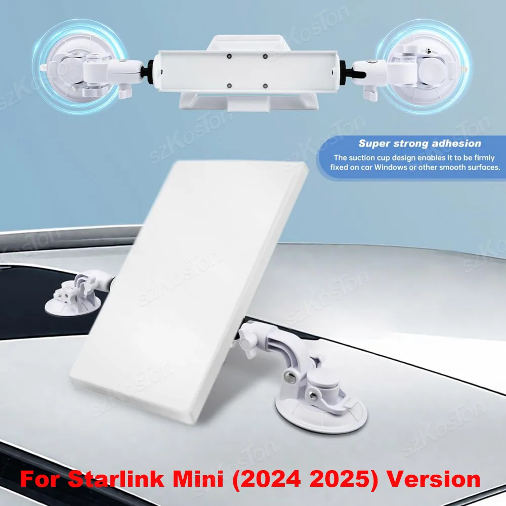 

360 ° Регулируемые крепления на присосках для Starlink Mini (версии 2024-2025) для гладких стекол, для крыши автомобиля, фургона, лодки