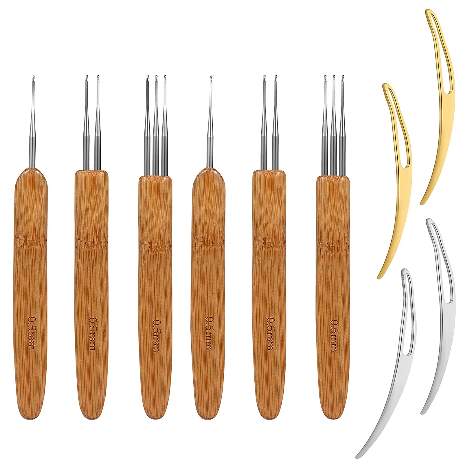 

0.5Mm Dreadlock Needle Crochet Hook For Dread Hair Dreadlocks Accessories 5/10Pcs Hook Needle For Crochet Braids Hair Tools