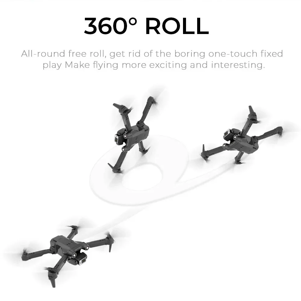 Mini Dron H63 4K con cámara Dual, cuadricóptero plegado con Wifi, evitación de obstáculos de 360 grados, Control remoto, avión de flujo óptico, juguete para niños