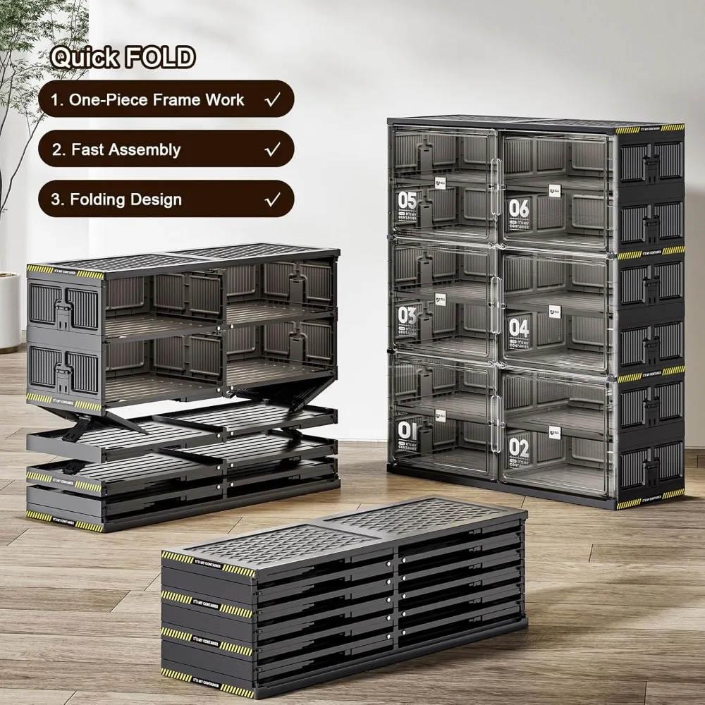 خزانة أحذية محمولة سهلة التجميع بثلاث خطوات مع باب مغناطيسي شفاف لتخزين المدخل