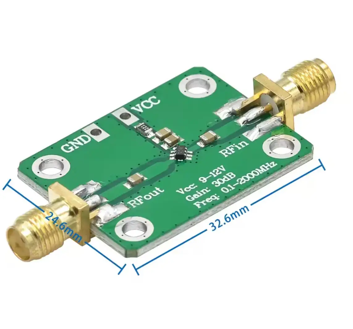 New Arrival 0.1-2000MHz RF wideband amplifier gain 30dB low-noise amplifier LNA