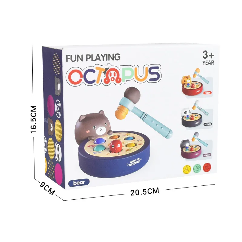 Children's floor mouse toys for puzzle, early education, tapping, stress relief, baby parent-child interaction