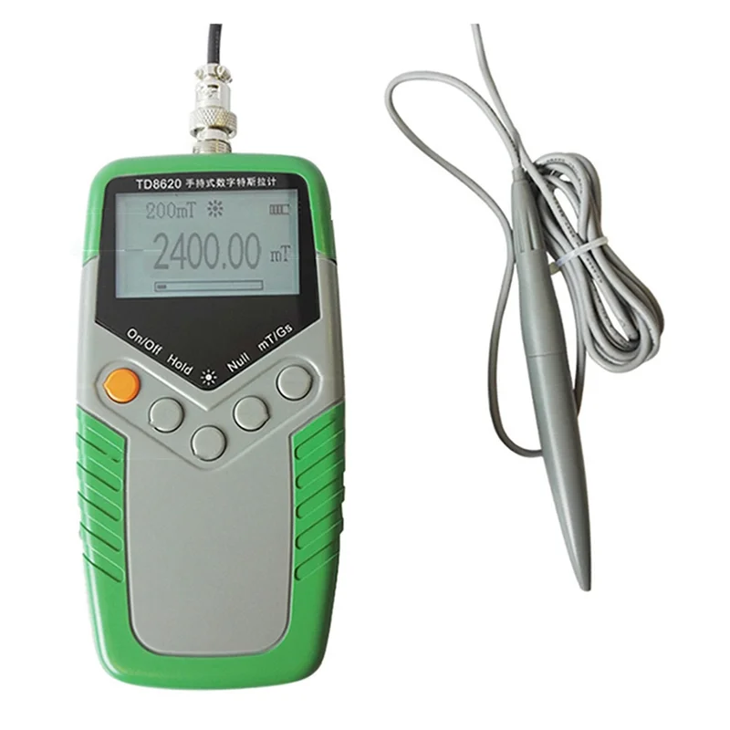 ABNC-Permanent Magnet Gauss Meter Handheld Digital Meter Magnetic Flux Meter Surface Magnetic Field Test 5% Accuracy