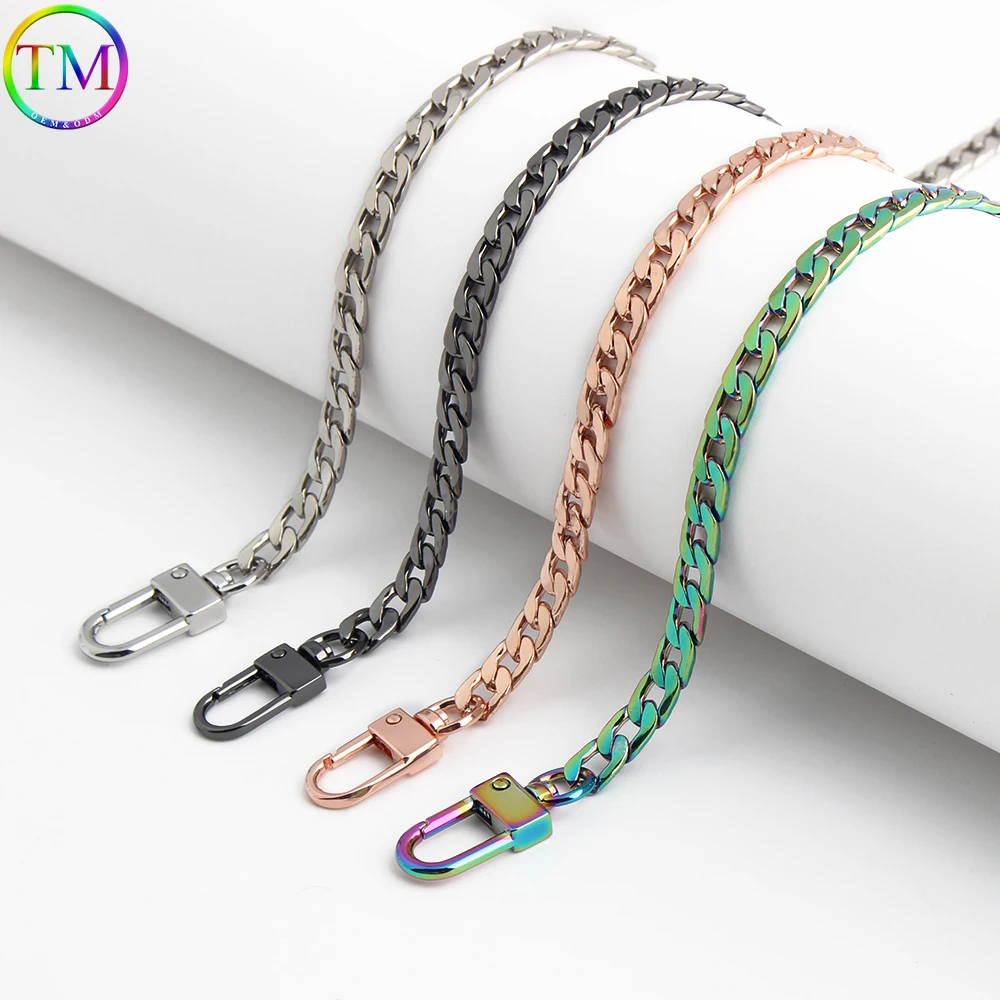 60/100/120CM 2MM Line 7.5MM Width Metal Bag Chain Strap Iron Chain For Women Bag Crossbody Shoulder Handle Wrap Chain Accessory