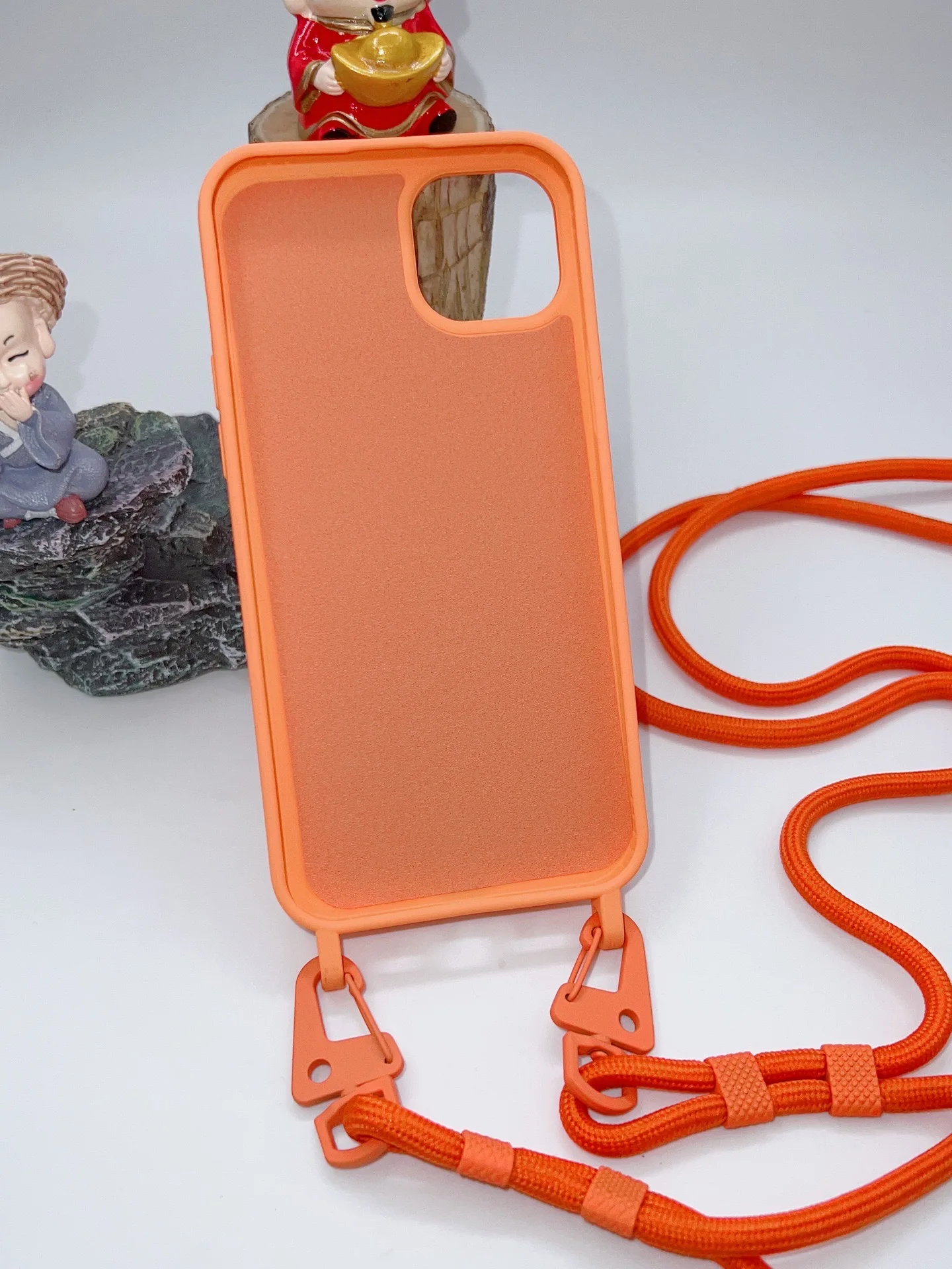 Crossbody قلادة حزام الحبل ماتي غطاء من السيليكون آيفون 14 15 برو ماكس 11 12 13 Mini XR X XS 7 8 Plus 16 غطاء مقاوم للصدمات #3