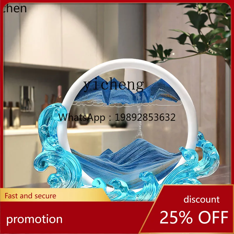 

ZML Flowing Sand Art Ornament TV Cabinet Wine Cabinet Entryway High-end Decoration Housewarming Gift