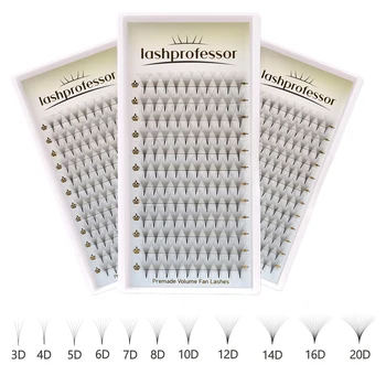 Puntige basis Premade Volume Fans Sharp Slim Thin Stem Pro Made Wimperverlenging 5D 6D 8D 10D 12D Russische Volume Ready Fan Cilios