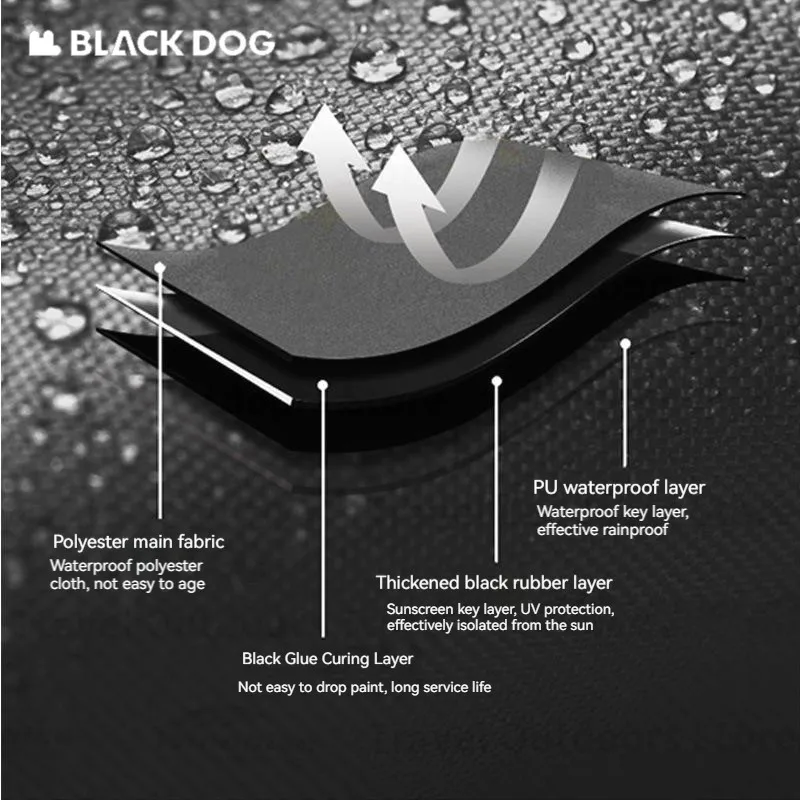 Naturehike BLACKDOG Camping Tent Automatic One-touch Dome Cabin Tent Outdoor Travel W/ Projection Screen Waterproof 5-8 Person