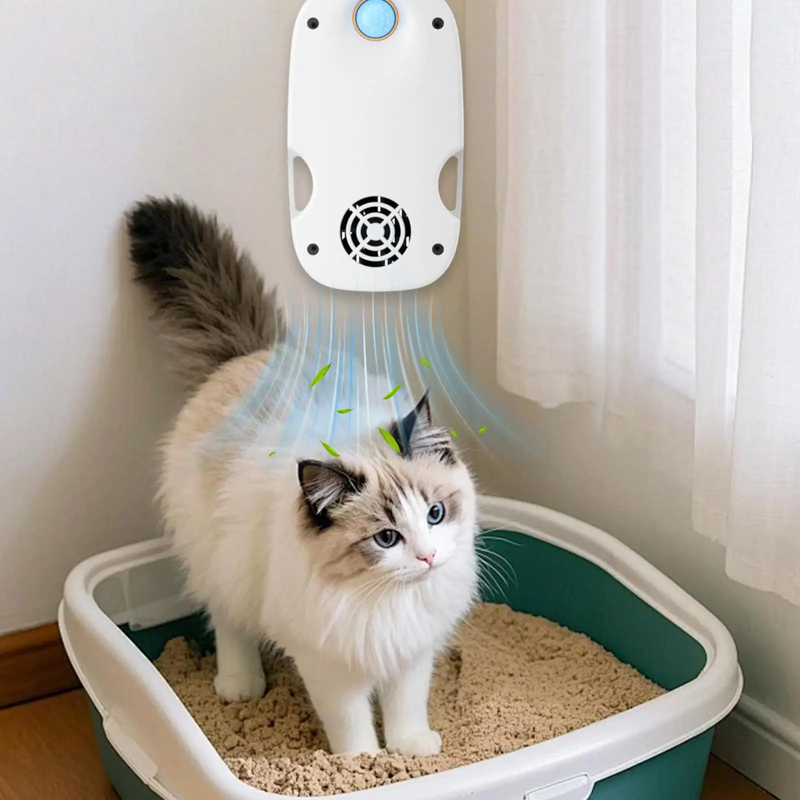 

Cat Litter Odor Remover Mini Air Cleaner Deodorizer Smart Portable Cleaning Cat Air Purifier for Bedroom Office Home Kitchen
