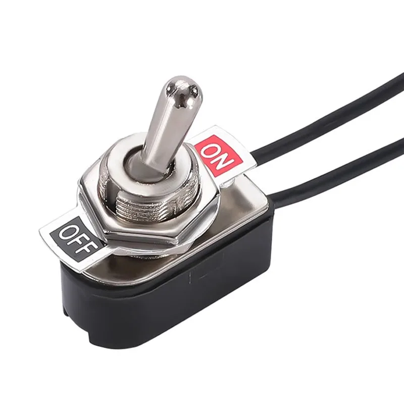 AC 250V 6A On/Off Prewired Standard Toggle Switch With Wire Cable KNS-1 SPST Contacts Switch Electrical Equipment