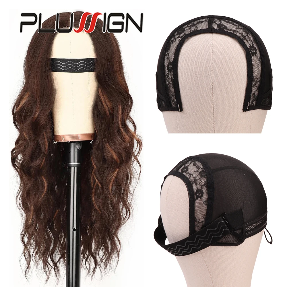 

Wig Accessories Wig Cap With Silicone Grip Elastic Band Black Mesh Dome Wig Cap For Glueless Wigs Adjustable 13x6Drawstring Caps