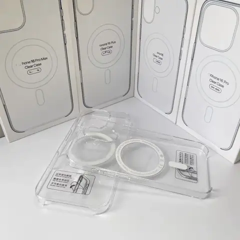Original Animation Magnetic MagSafe Phone Case for iPhone 17 16pro max 14 15 Pro 13 16 Wireless Charge Transparent Hard PC Cover