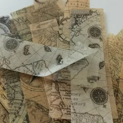 40 pçs papéis clássicos do vintage washi adesivos mapa do mundo diy material decoração viagem scrapbooking papelaria diário adesivo