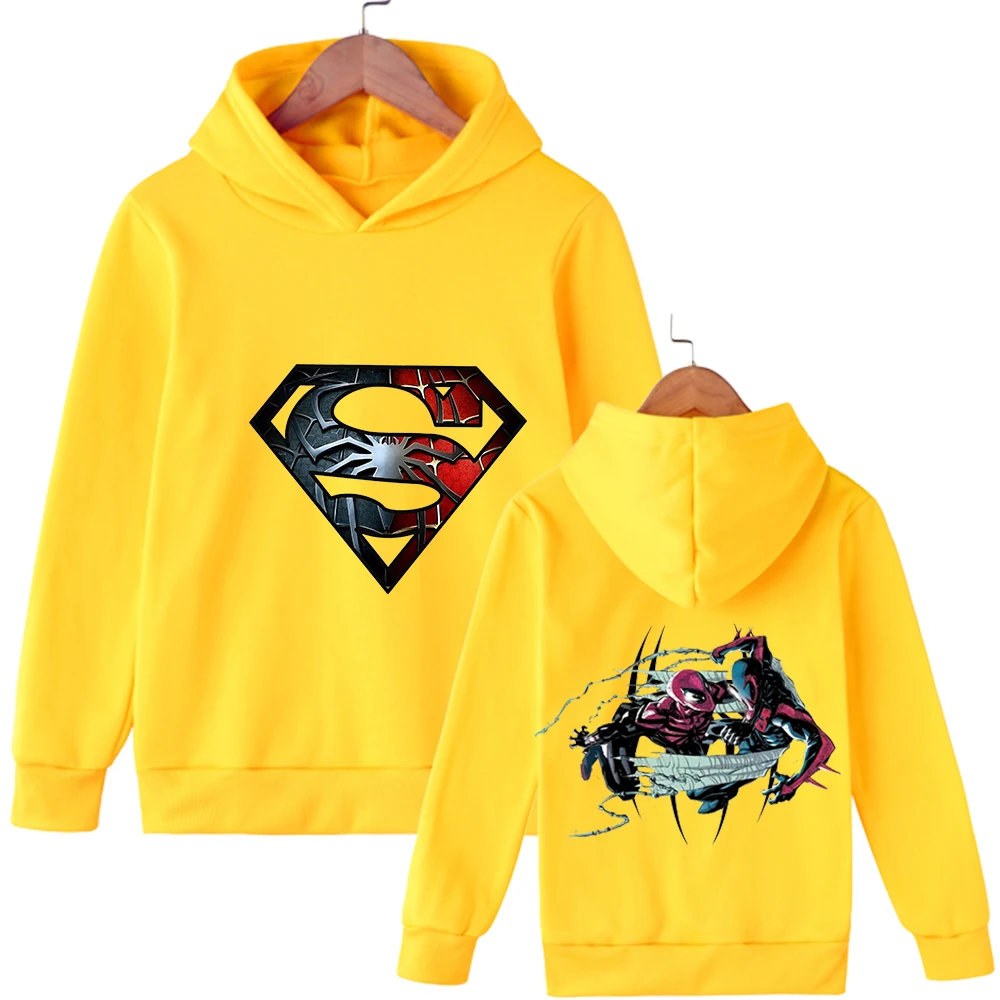 Classic Hero Spider Man Printed Kid felpa con cappuccio Multi Color top ragazzi Outdoor autunno/inverno Wear camicia sportiva abbigliamento per