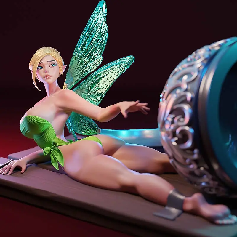 2 Styles Game Character 6095 Tinker Bell 3D Print Model Unassembled Unpainted Custom Jigsaw Puzzle NSFW GK Figure Kit T_0153