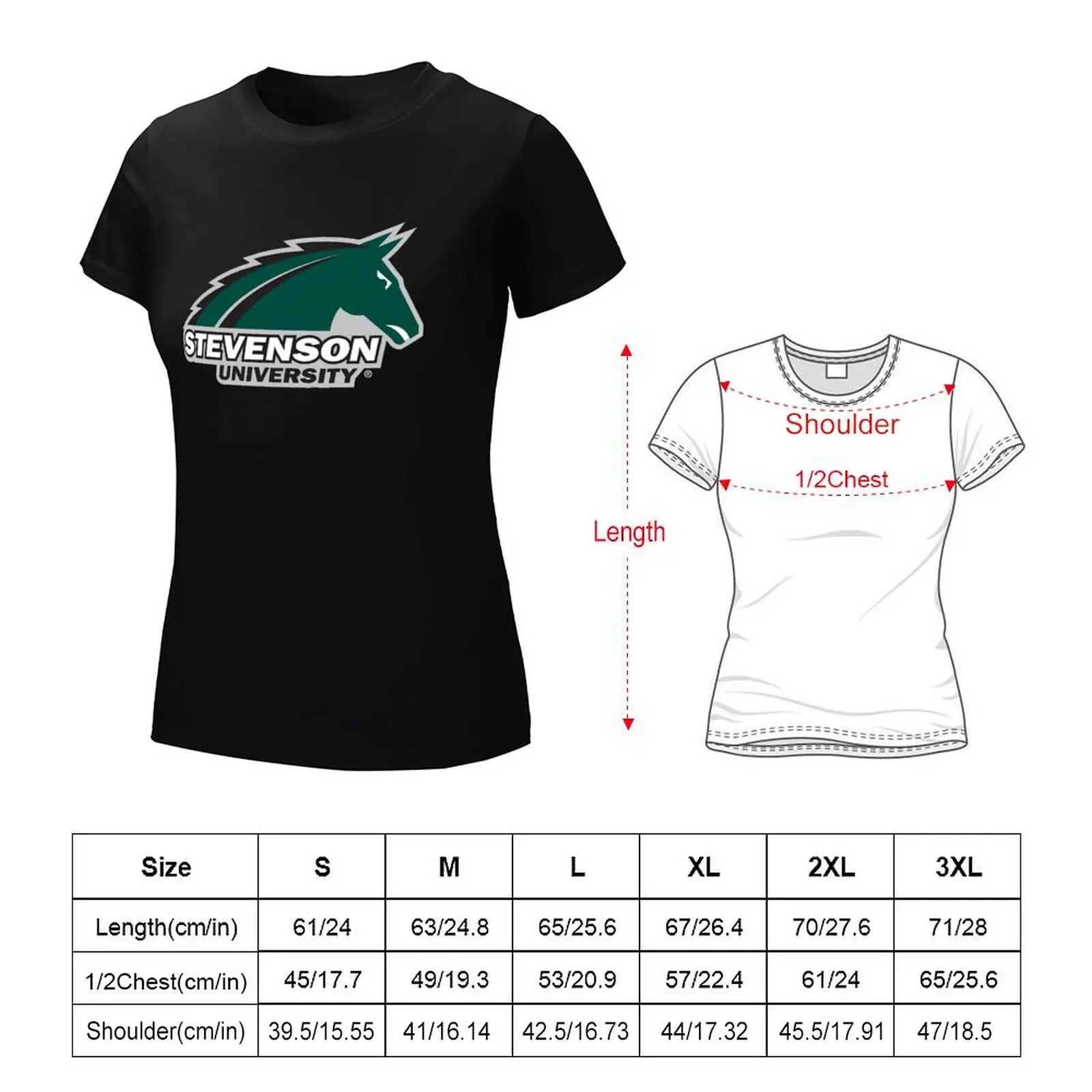 Stevenson University T-Shirt Short sleeve tee plus size tops Women's summer blouses 2024