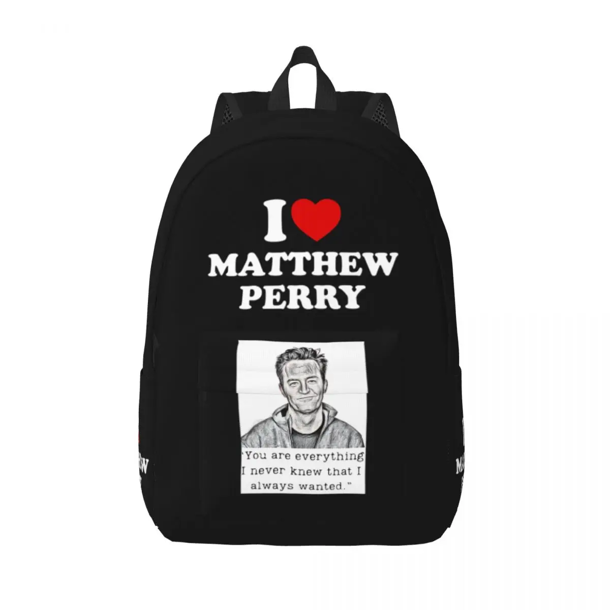 Matthew Perry Backpack Student Friends Lightweight Backpacks Polyester Casual School Bags Trekking Colorful Rucksack