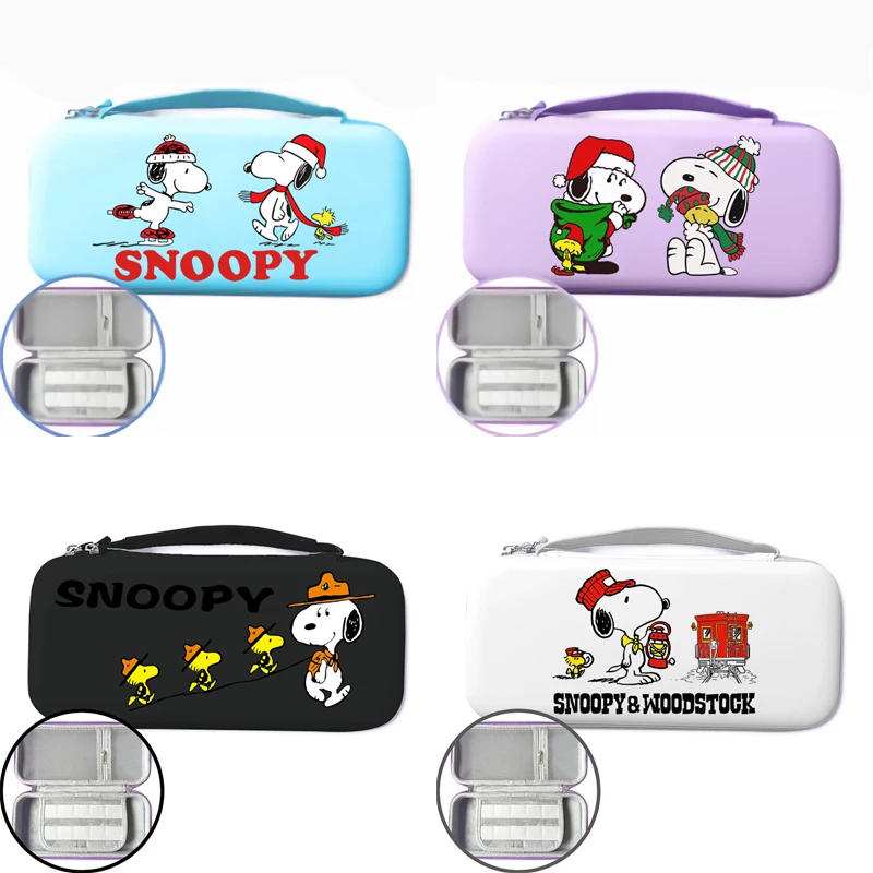 

Snoopy Storage Bag for Switch NS OLED Carrying Case Cartoon Portable Handheld Console Travel Case with Shockproof Protection Box
