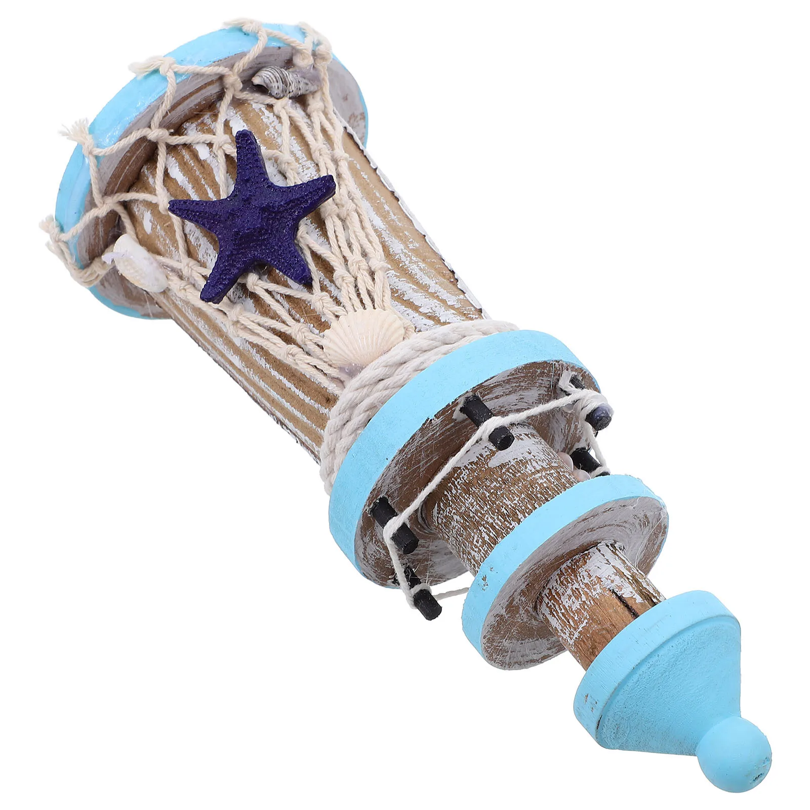 19 سنتيمتر خشبية البحر الأبيض المتوسط نمط المنارة بحري منضدية زخرفة خمر المحيط موضوع غرفة الشاطئ الديكور