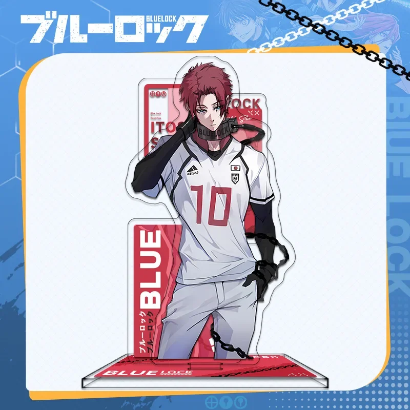 Figuras de Acrílico de 16 cm de BLUE LOCK, Personajes de Dibujos Animados, Yoichi Isagi, Meguru Bachira, Seishiro Nagi, Adorno de Escritorio
