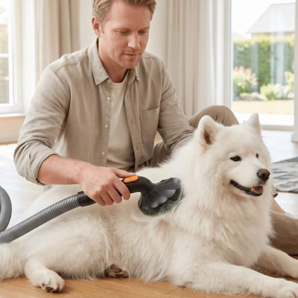 32mm Inner Diameter Pet Grooming Brush Anti-knot Comfort Dog Hair Remover Efficient Vacuum Cleaner Cat Comb for Dogs Cats