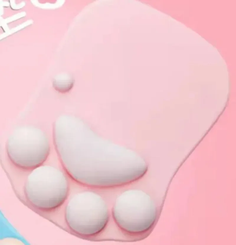 Cute Cat Paw Mouse Pad Wrist Pad 3D Cartoon Cat Paw Silicone Mouse Pad Non-slip Waterproof Soft Solid Mouse Gamer Wrist Rest