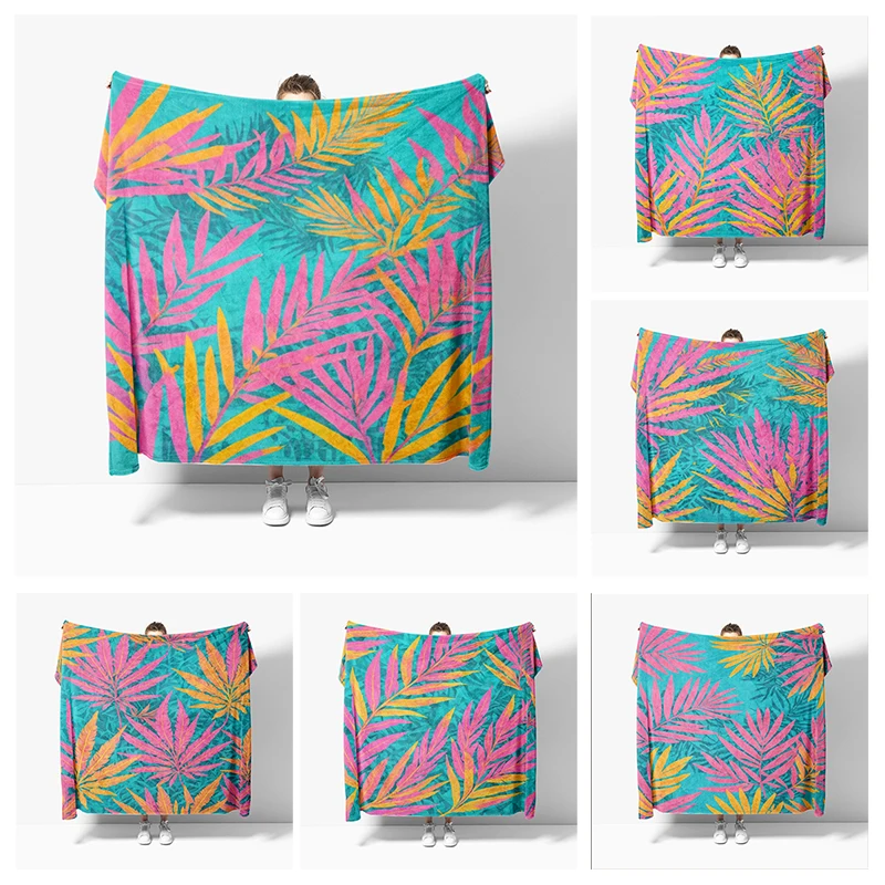 

Домашнее украшение, плюшевый плед для дивана, одеяло, аниме, животные, покрывало для кровати, пушистые мягкие одеяла, декоративное растение, современный абстрактный Моранди