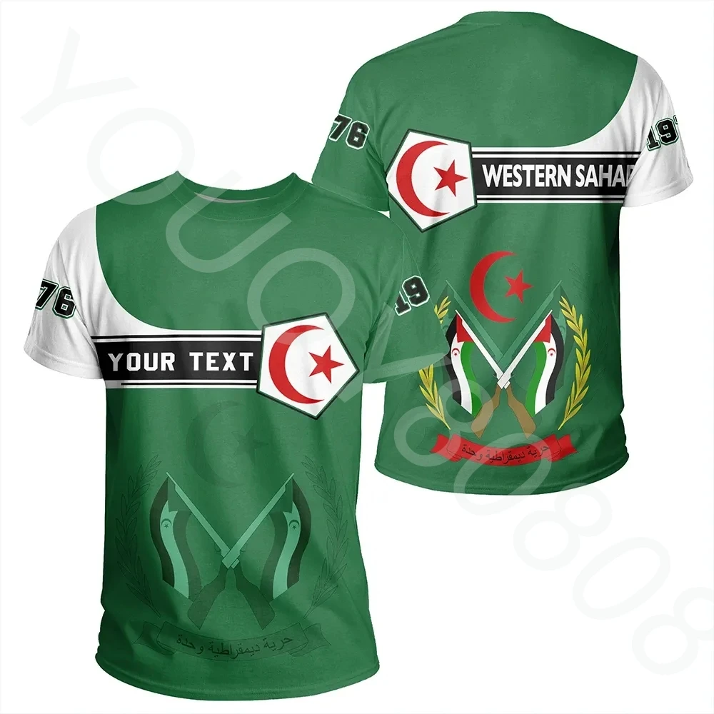 (Customized) Africa T-shirt-Western Sahara Tee Pentagon Style T-shirt Printing Casual Street Style Harajuku Clothing