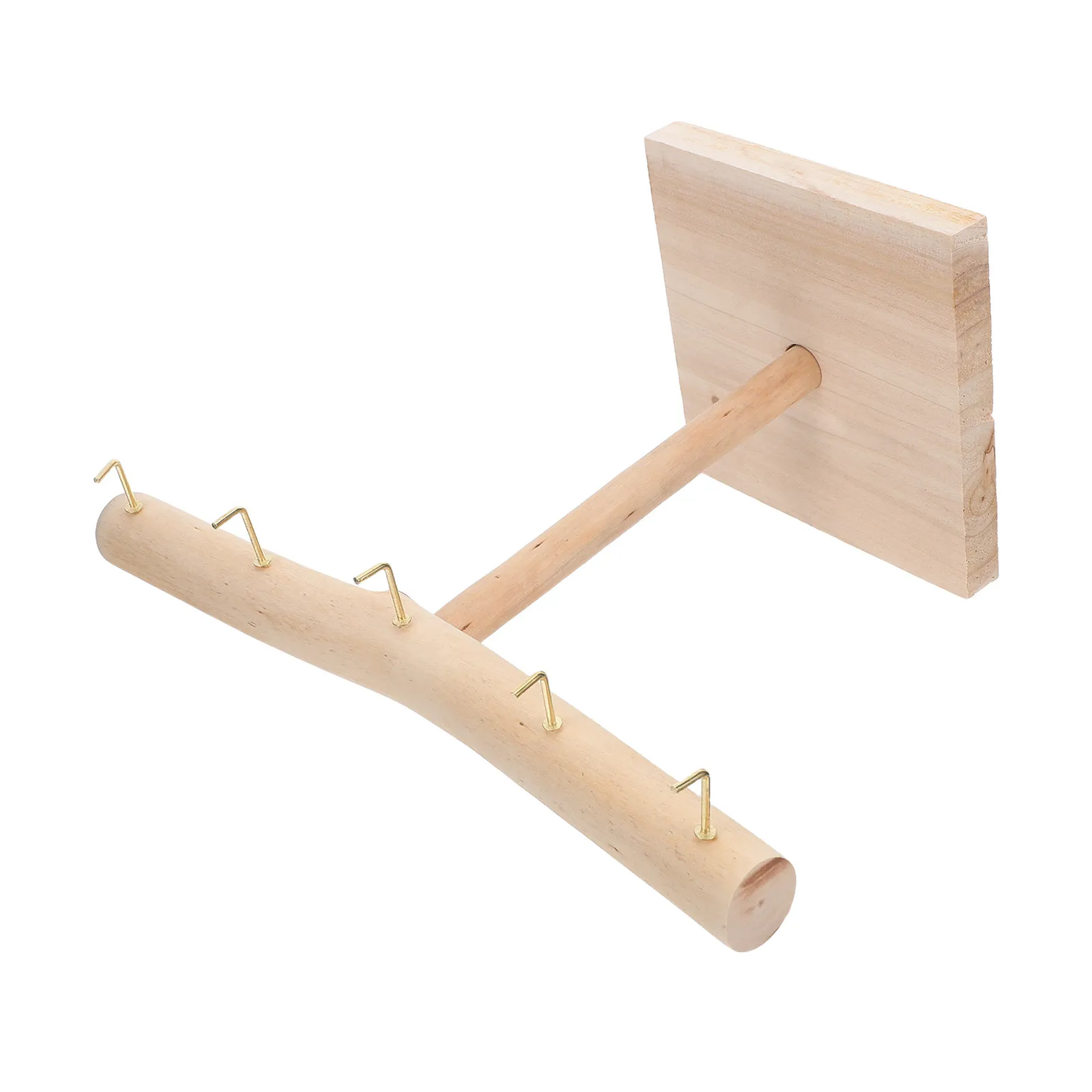 

Деревянная настольная подставка для украшений: Т-образная витрина для ожерелий, серег, браслетов, брелоков. Органайзер для ювелирных изделий для магазина и дома.