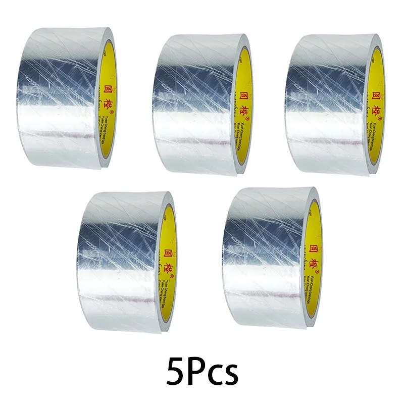 1 Rolle hochtemperaturbeständiges Aluminiumfolienband, wasser- und ölbeständig, flammhemmend und sonnenbeständig, handreißbar
