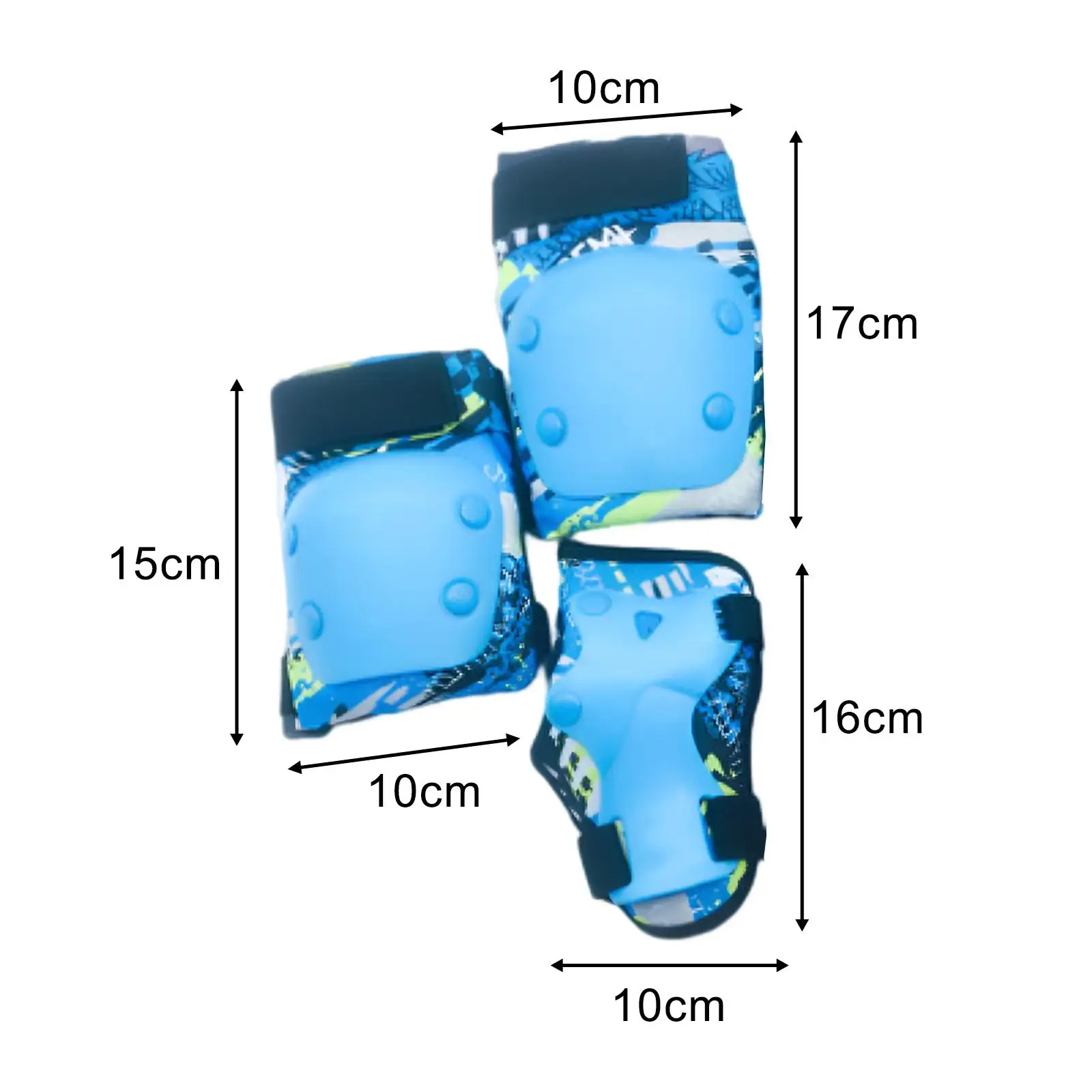 6Pcs/Set Protective Gear Set Elbow Knee Pads, Hand Guard for Skiing Skating