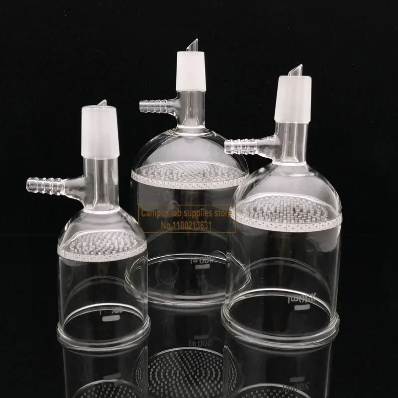 1 sztuka 30 ml-1000 ml szklany lejek z filtrem ssącym z alveolate mały otwór szklana płyta 19 # /24 # /29 #