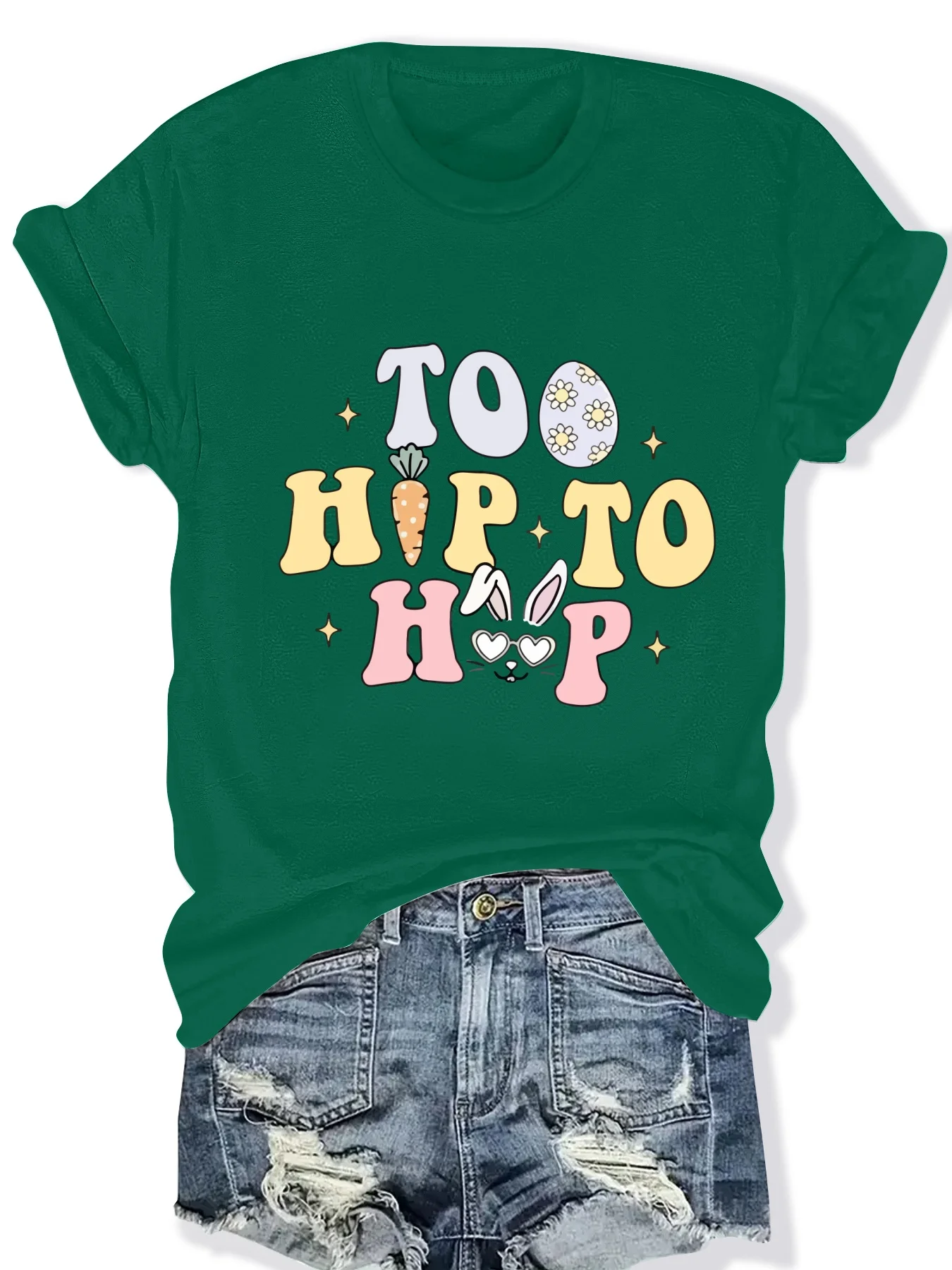 

Fashionable Ladies round Neck Short Sleeve T-Shirt with Letter Pattern Print Casual Comfortable Women's Top