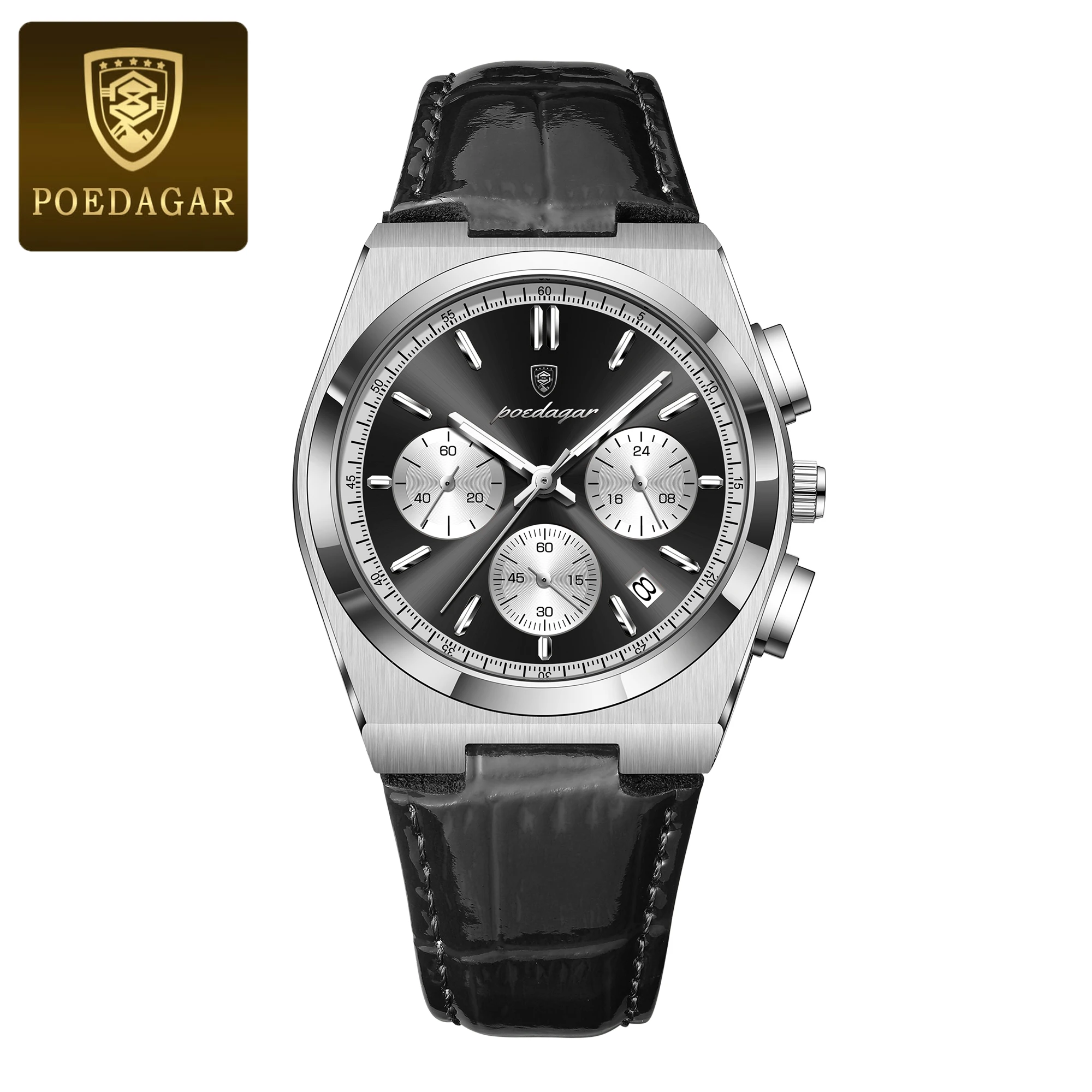 Men's Trendy Luminous Chronograph Watch, Waterproof