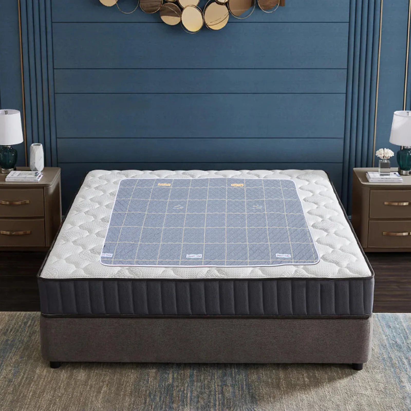 وسادة مقاومة للماء للسرير قابلة للغسل وقابلة لإعادة الاستخدام لحماية سلس البول لكبار السن غطاء مرتبة ثقيل ماص للبالغين #1