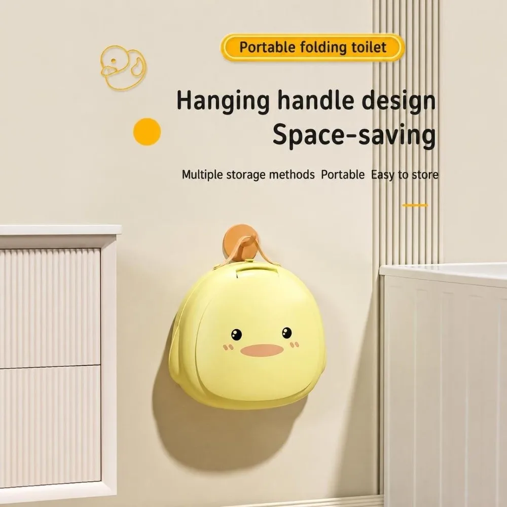 New Foldable Portable WC Toilet Hanging Non-slip Pot Toilet Bowl Cartoon Potty Training Pot Outdoor Travel